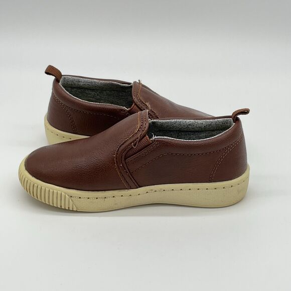 Carters Ricky2‎ Casual Sneakers Slip On Shoes Toddler Kids Size 9 Brown - Picture 4 of 9